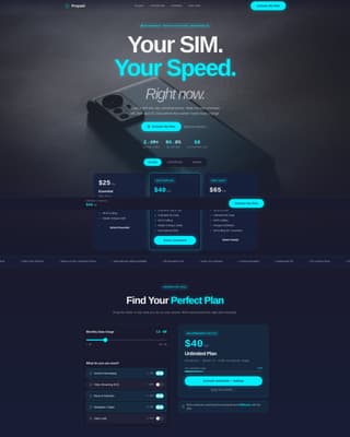Mobile & Network Operator Cost Calculator Website Template