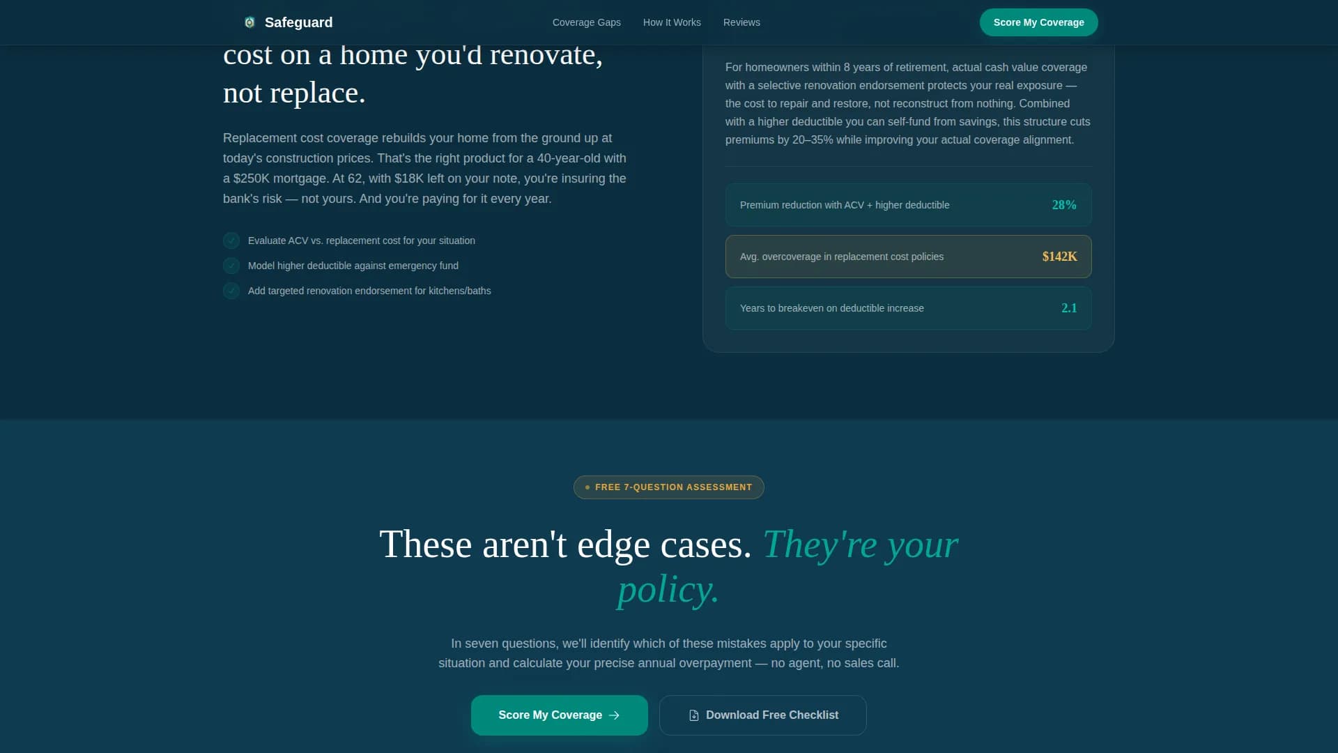 Analyze — Precision Coverage Audit Landing Page Template