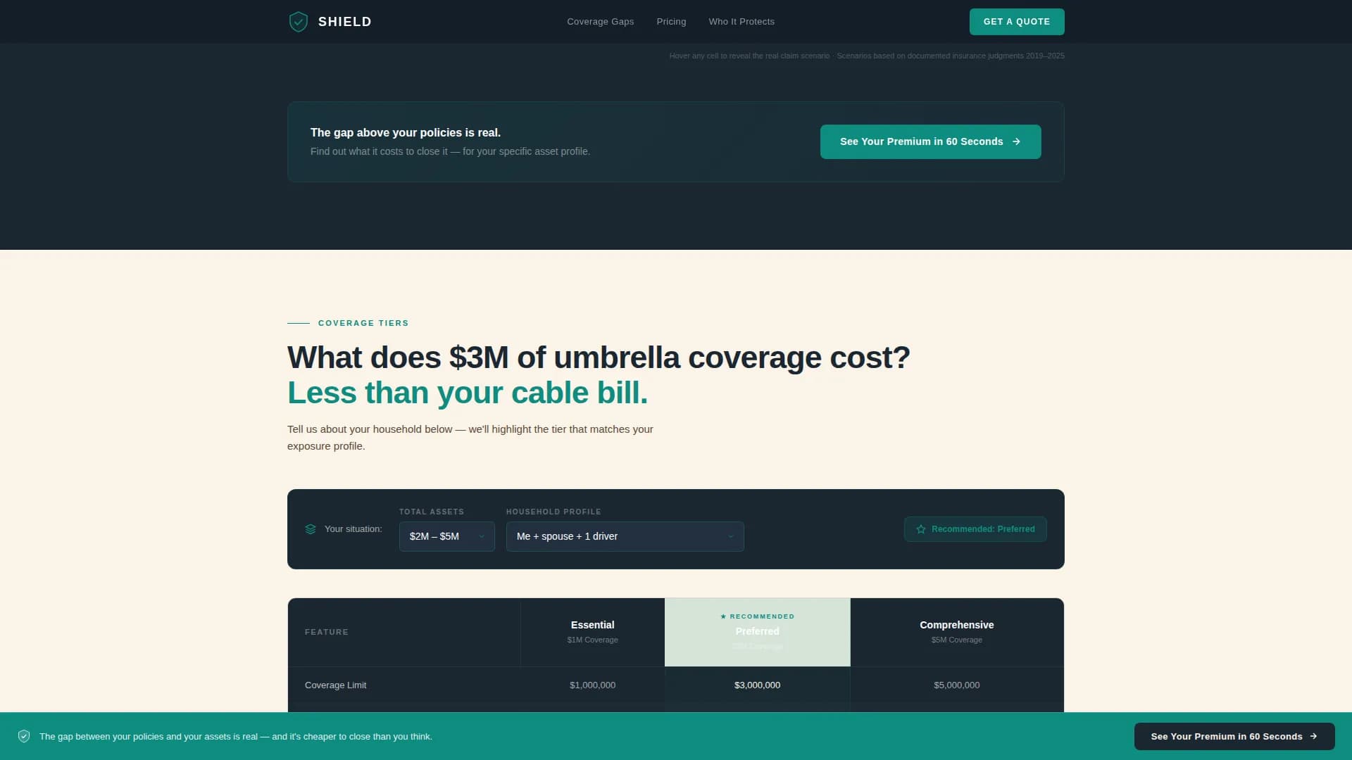 Apex — Premium Wealth Umbrella Landing Page Template