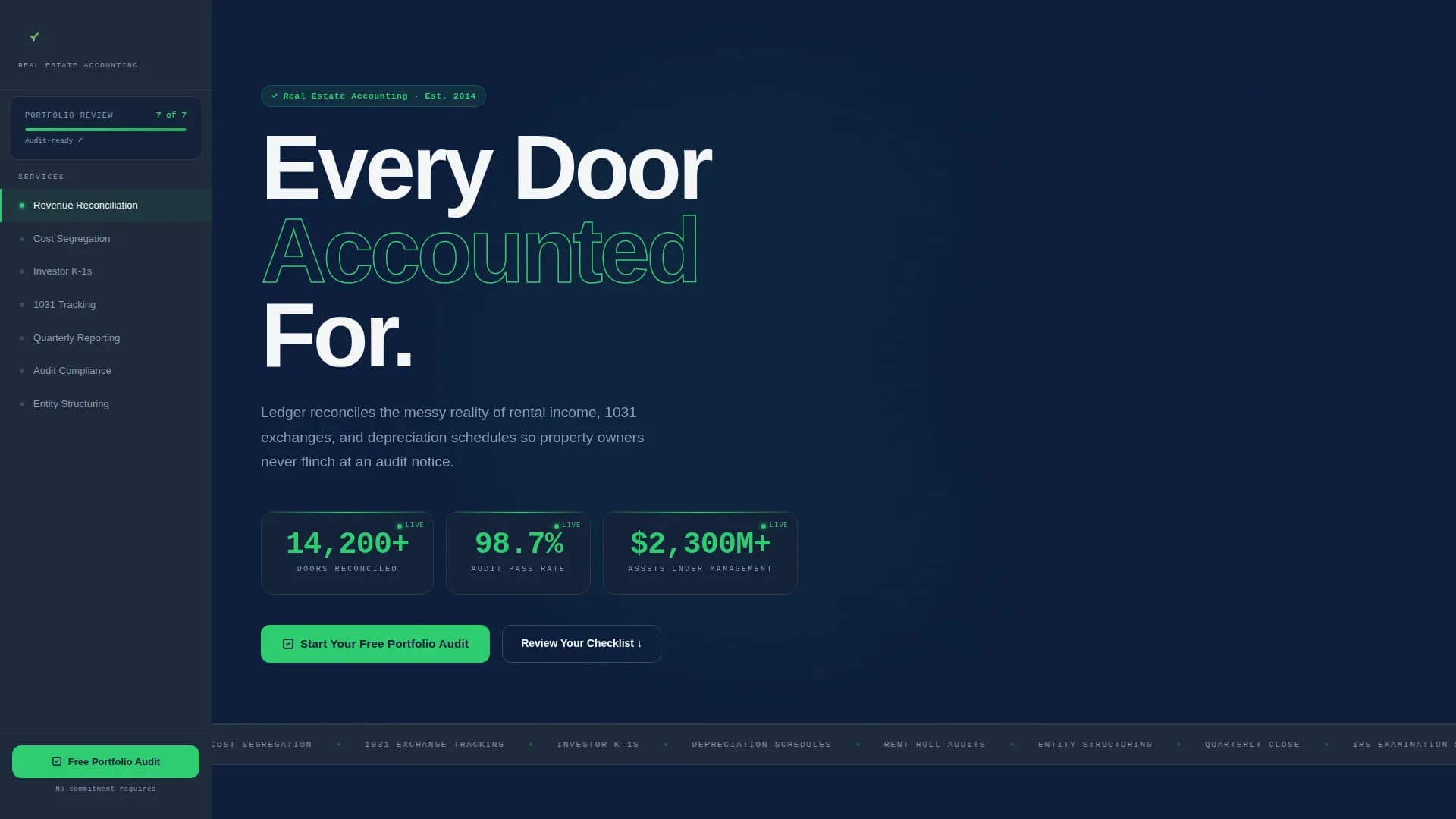 Real Estate Investor & Landlord Accounting Website Template