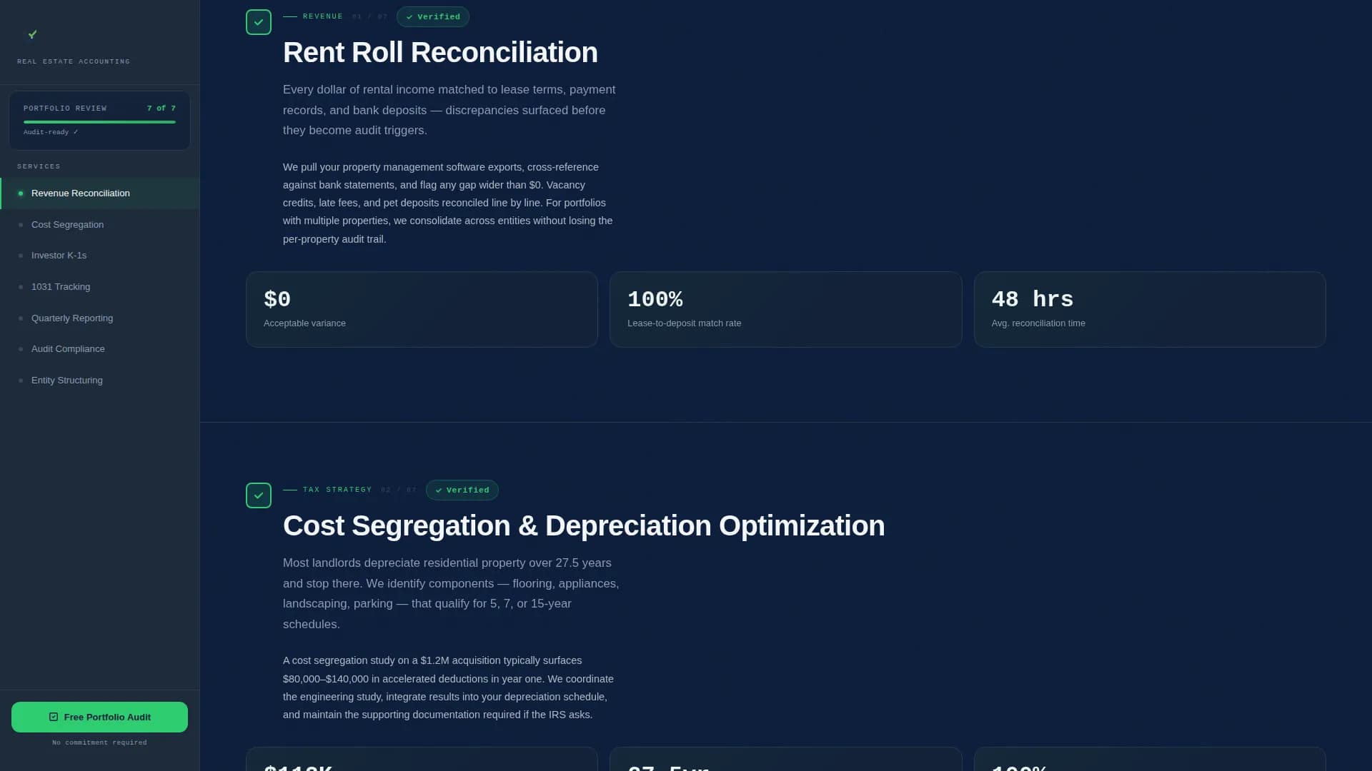 Real Estate Investor & Landlord Accounting Website Template
