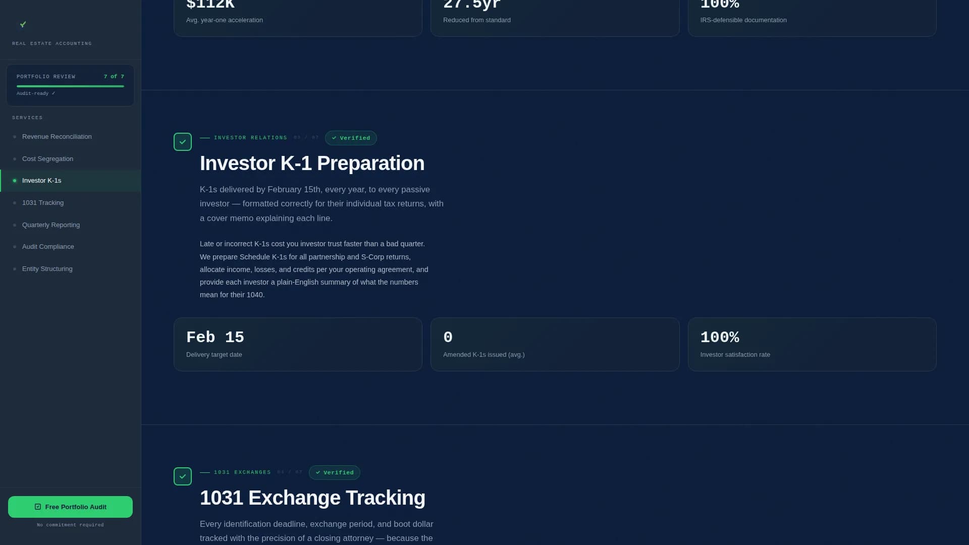 Real Estate Investor & Landlord Accounting Website Template