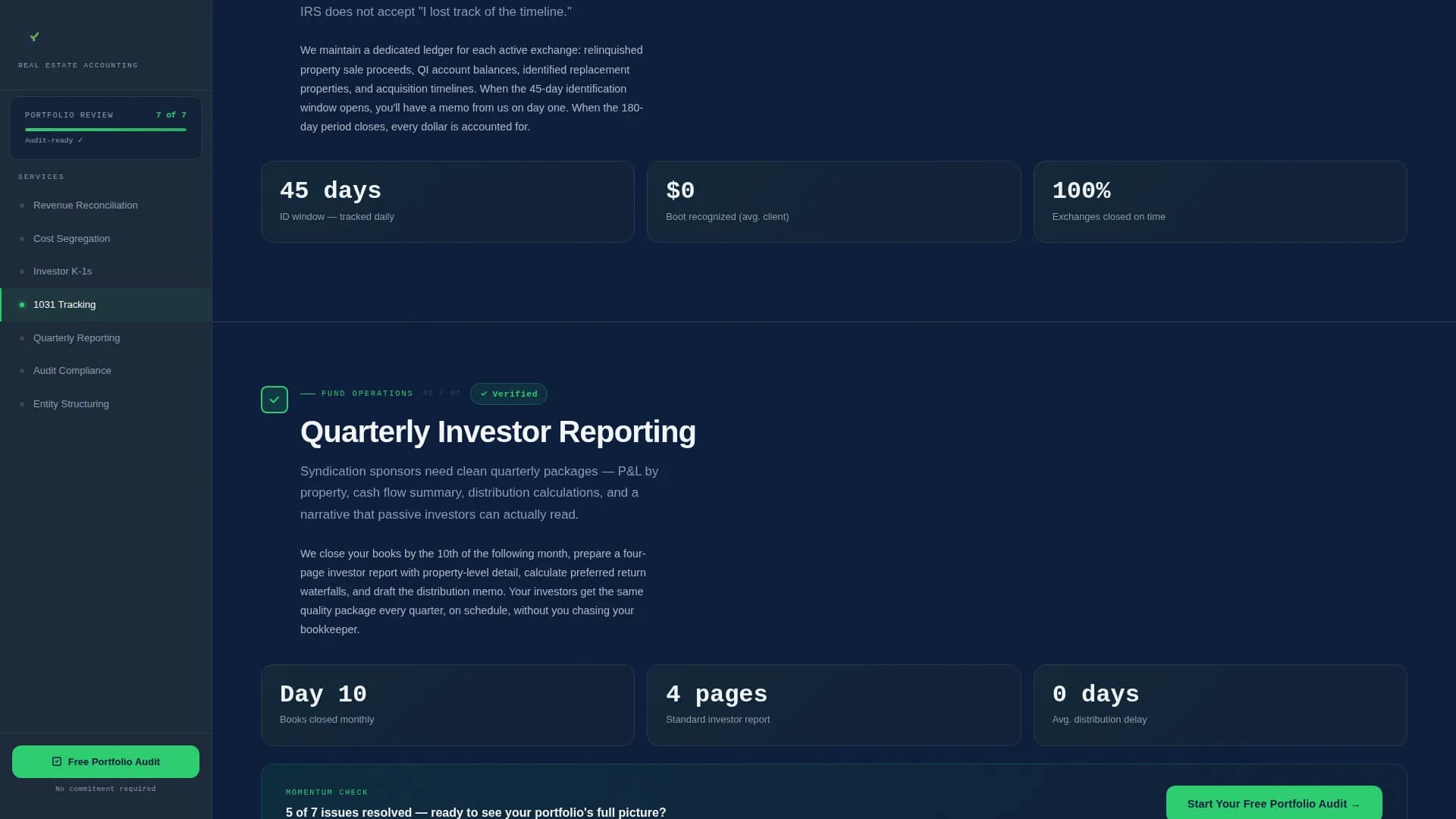 Real Estate Investor & Landlord Accounting Website Template