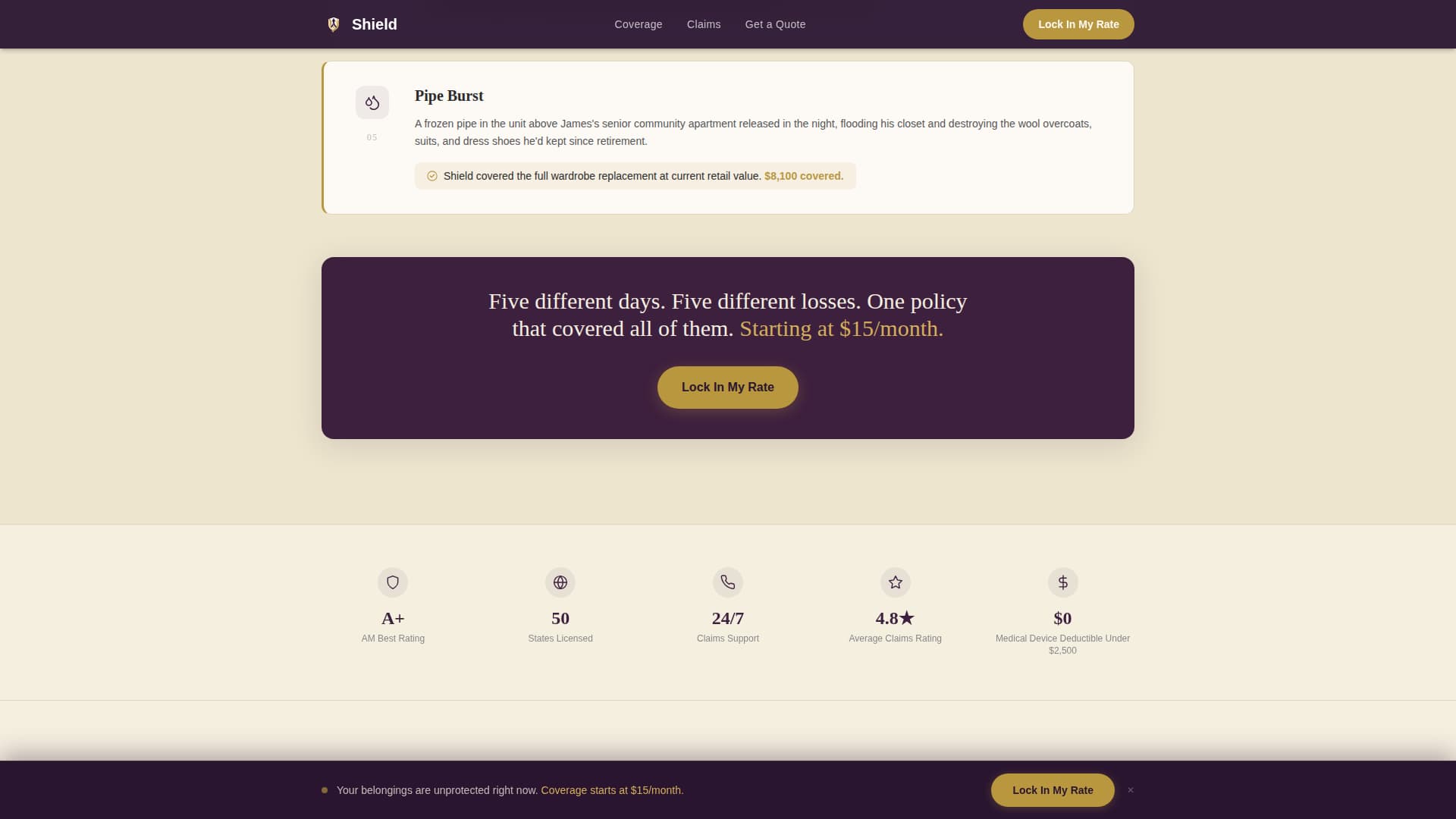 Retiree Insurance Cost Estimator Website Template