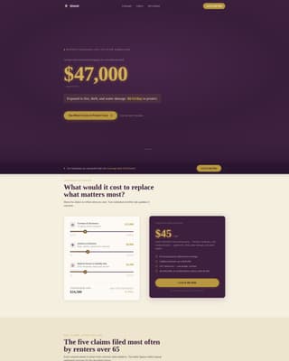 Retiree Insurance Cost Estimator Website Template