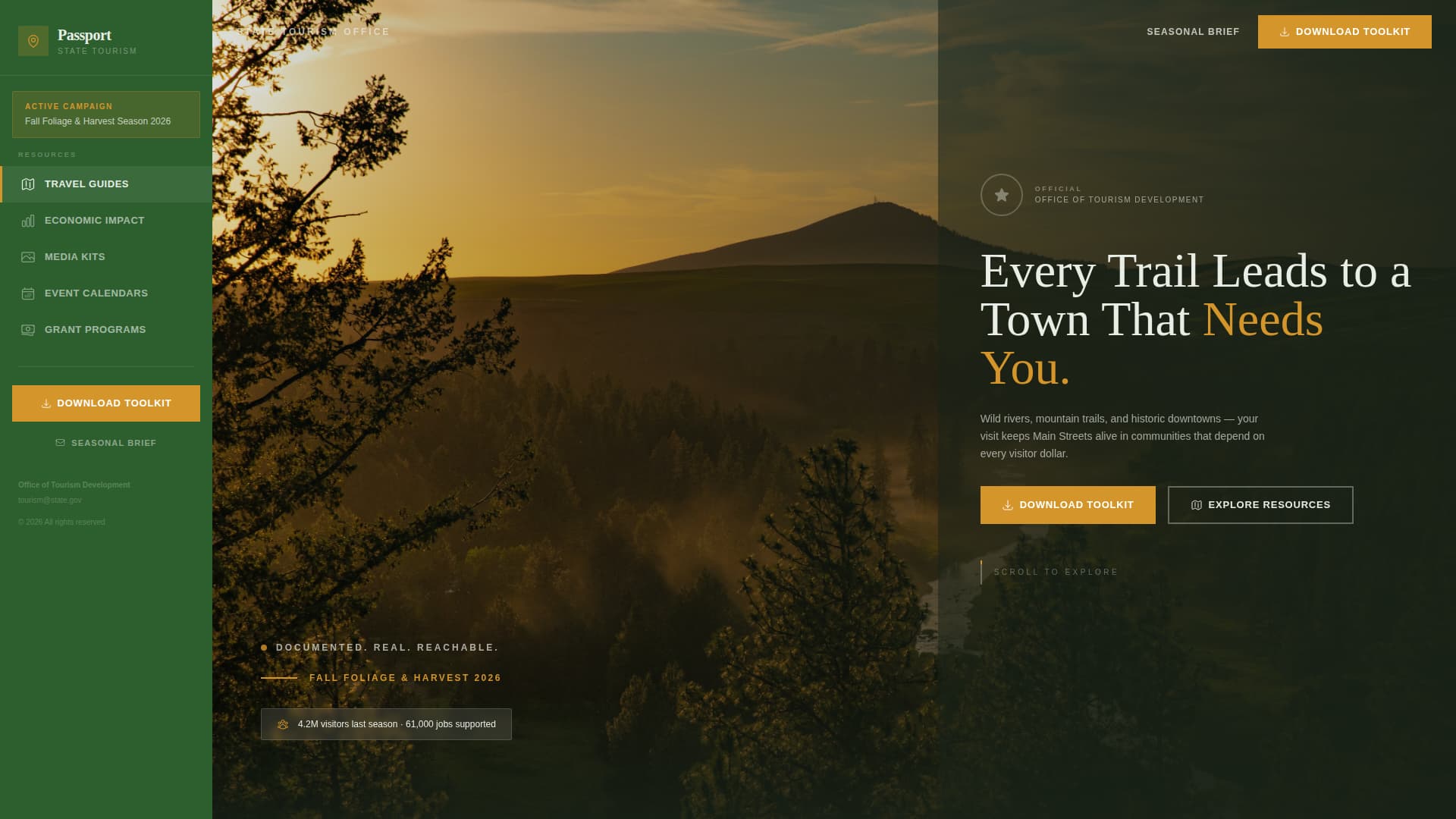 Tourism Office Government Professional Website Template