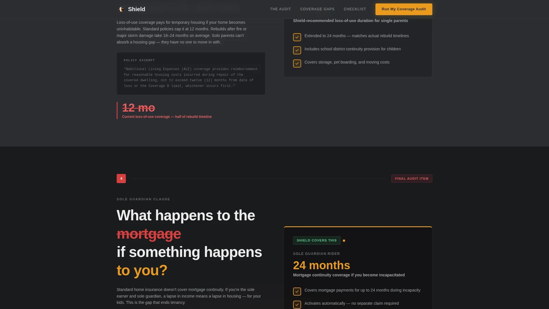 Single Parent Insurance Professional Website Template