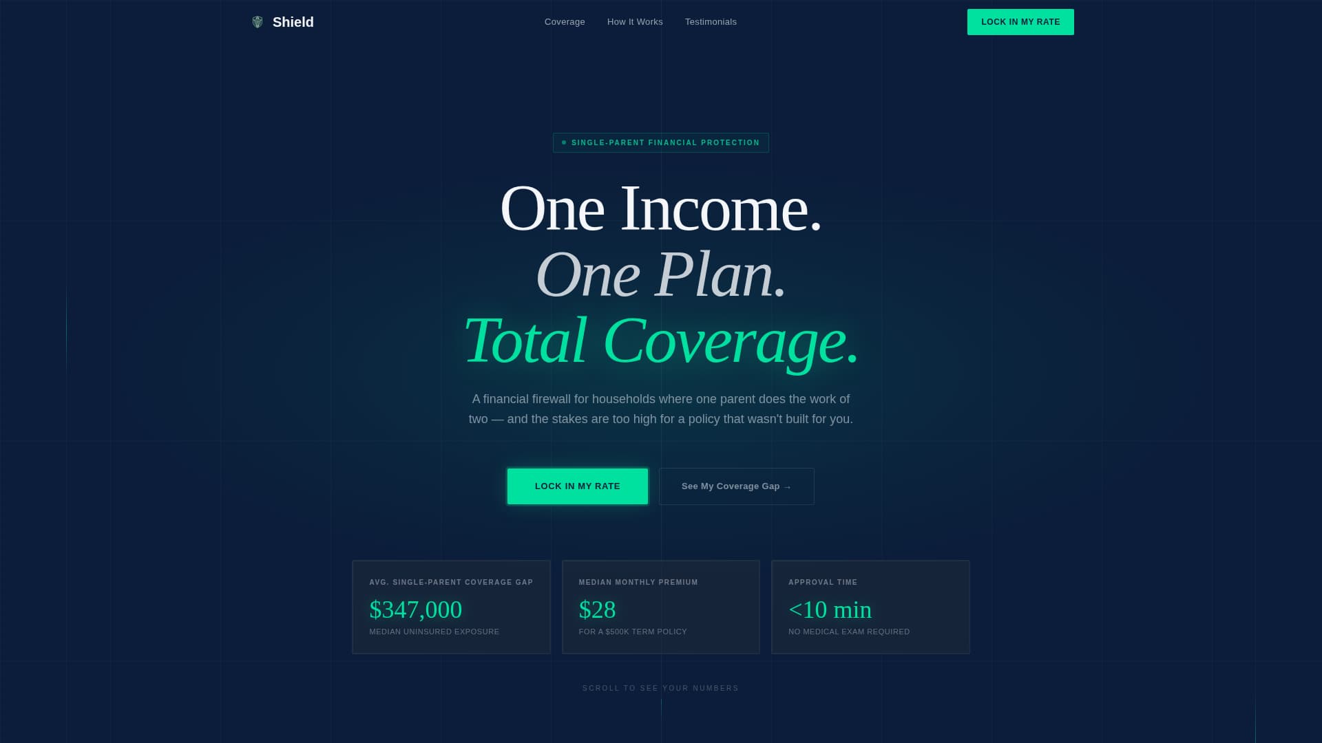 Fortress — Precision Risk Insurance Landing Page Template