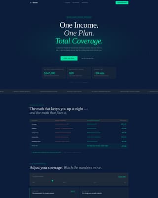 Fortress — Precision Risk Insurance Landing Page Template
