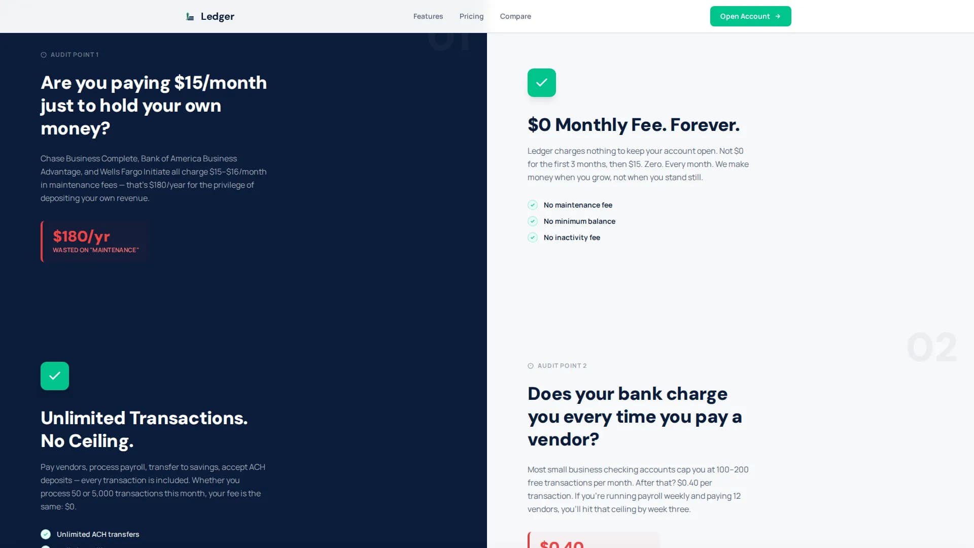 Streamline — Checking Account Business Landing Page Template