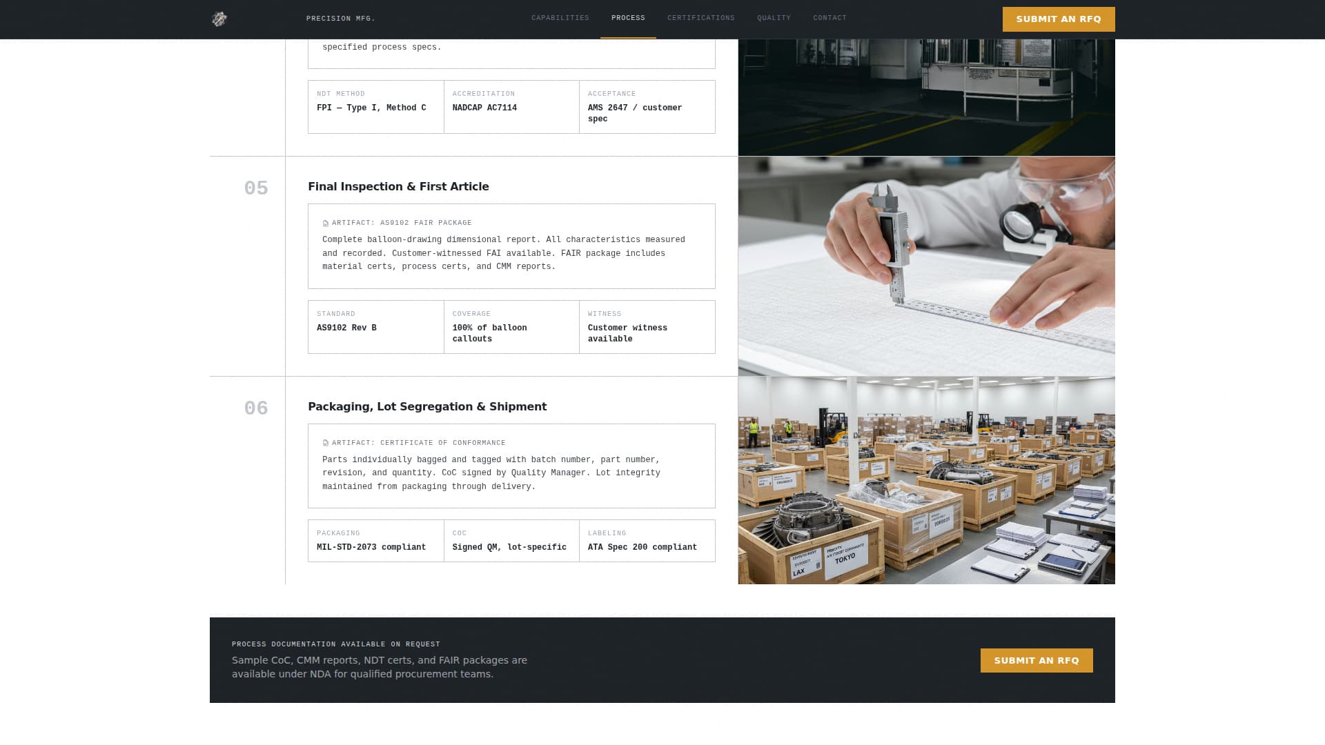 AS9100 Aerospace Machining Supplier Website Template