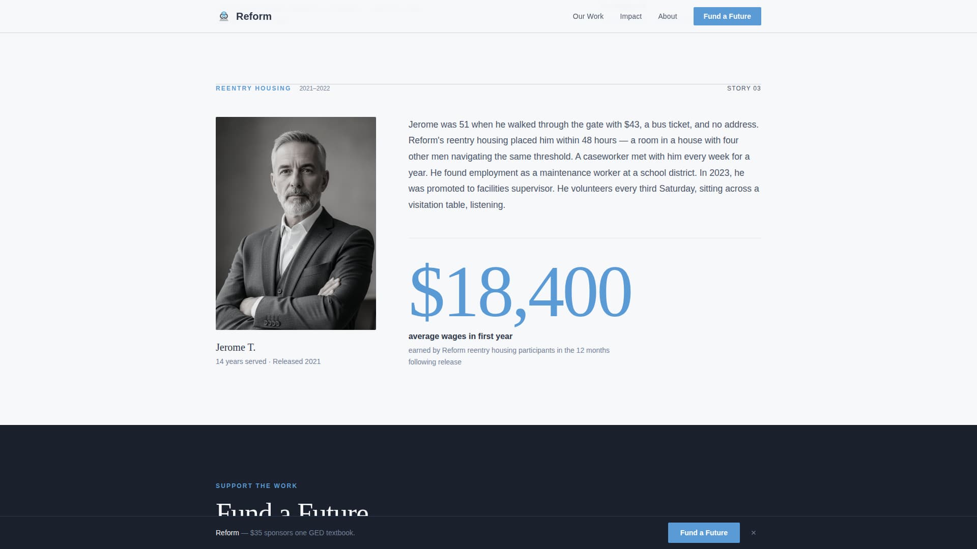 Prison Reform Nonprofit Blog Website Template