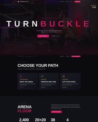 Wrestling Booking Website Template