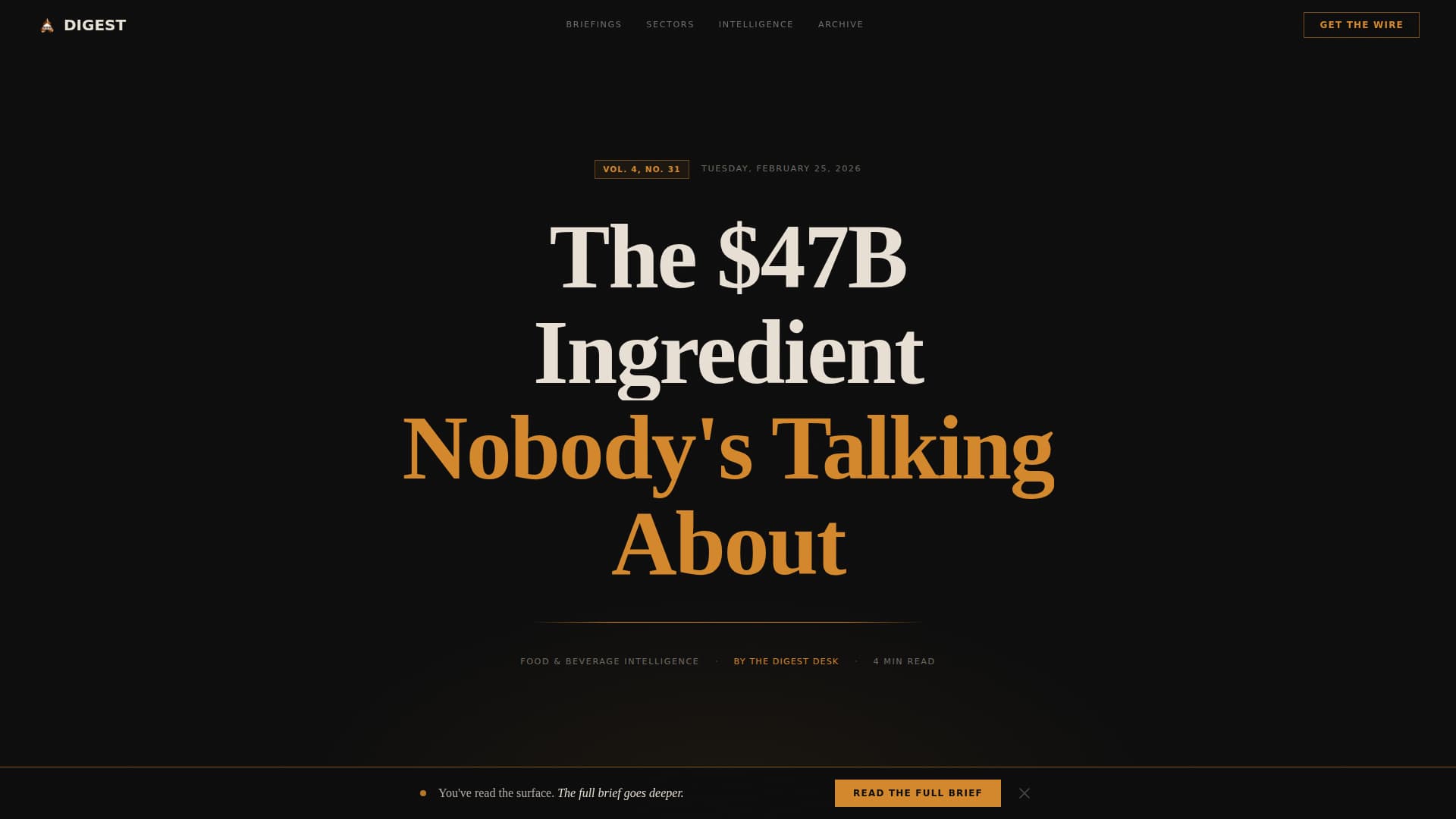 Food & Beverage Blog & Media Blog Website Template