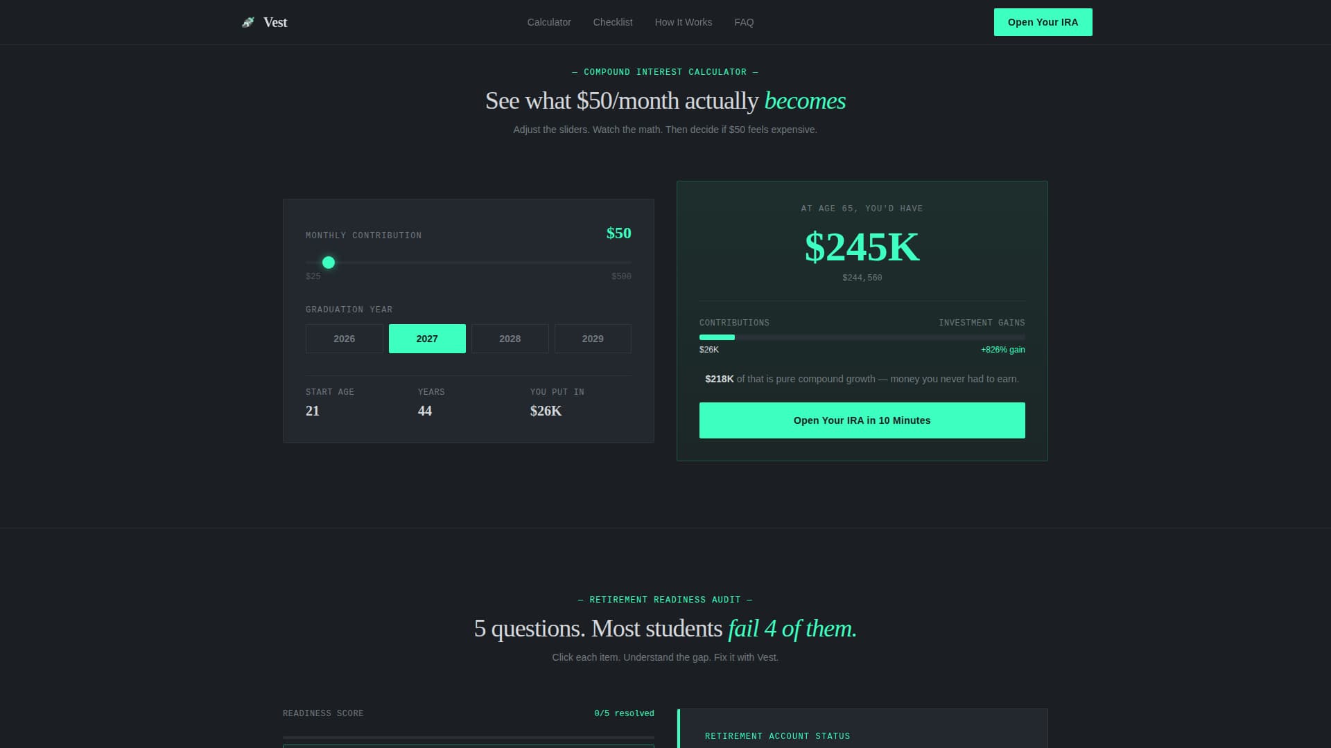 Student Finance Cost Calculator Website Template