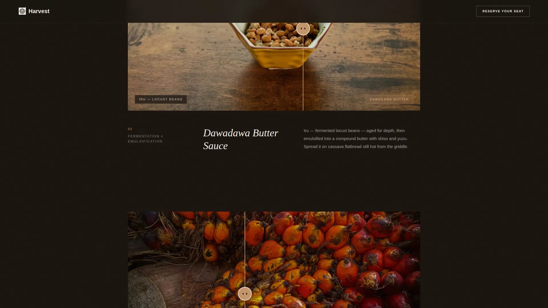Harvest — Curated African Cuisine Landing Page Template