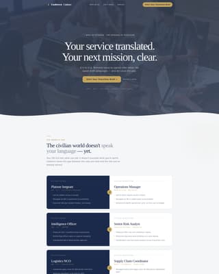 Veteran & Military Support Careers Website Template
