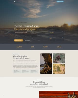 Environmental & Conservation NGO Reviews & Social Proof Website Template