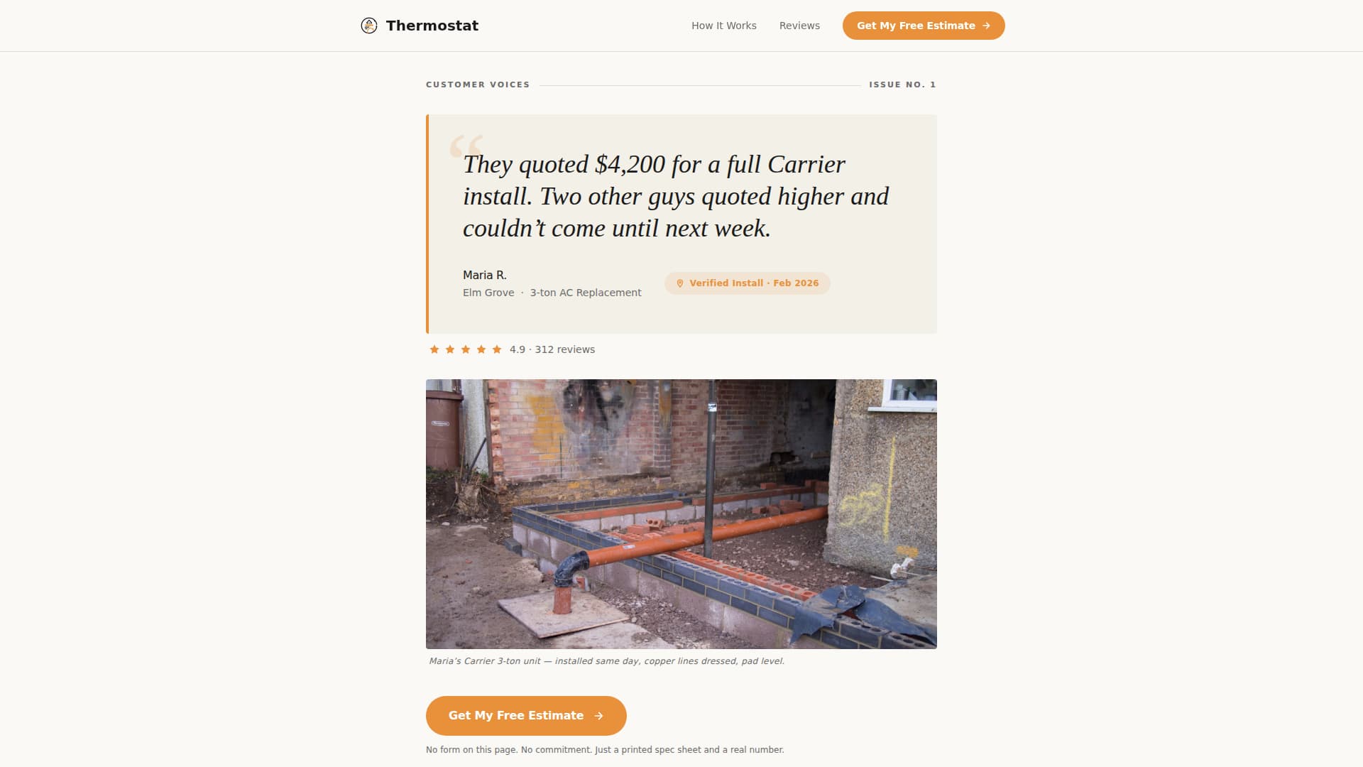 HVAC Contractor Marketing Reviews Website Template