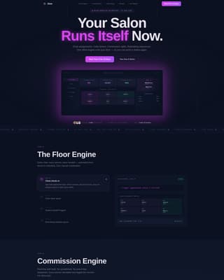 Salon & Spa Software Cost Calculator Website Template