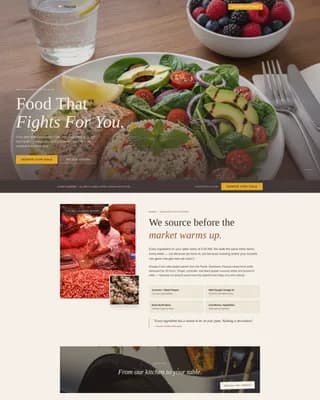 Nourish — Catering Event Booking Landing Page Template