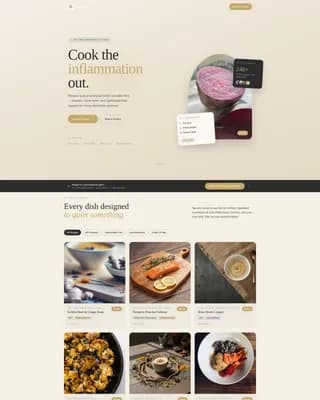 Nourish — Recipe Blog Monetization Landing Page Template
