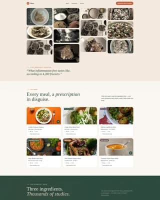 Mesa — Meal Delivery Subscriptions Landing Page Template