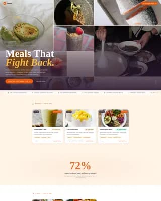 Simmer — Nutritious Meal Kit Landing Page Template