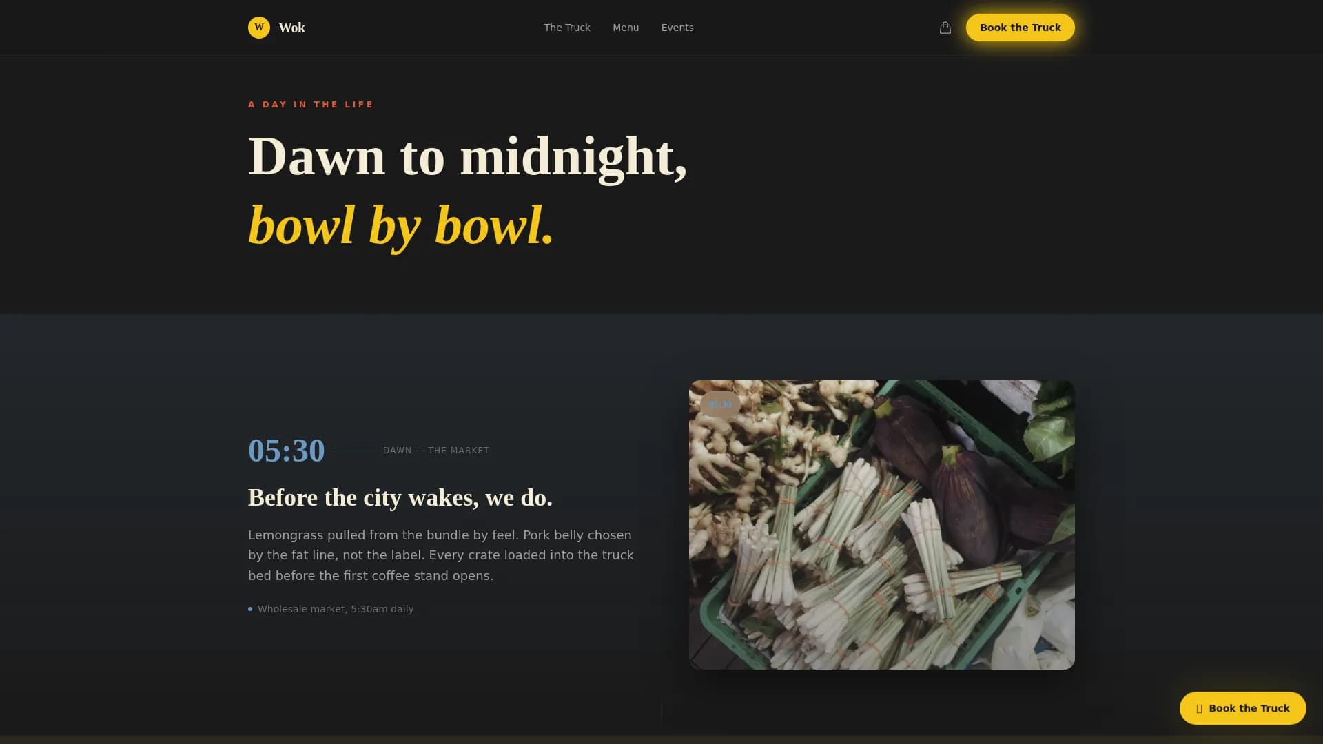 Wok — Fusion Truck Landing Page Template