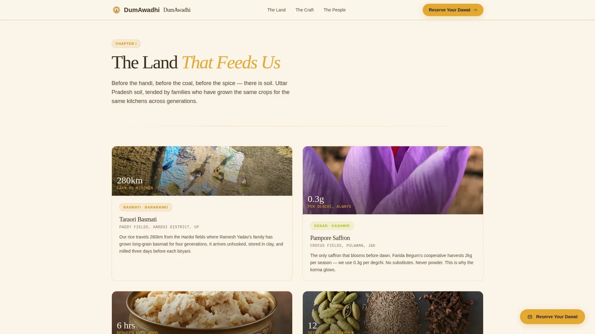Certified Regional & Specialty Restaurant Appointment Booking Website Template