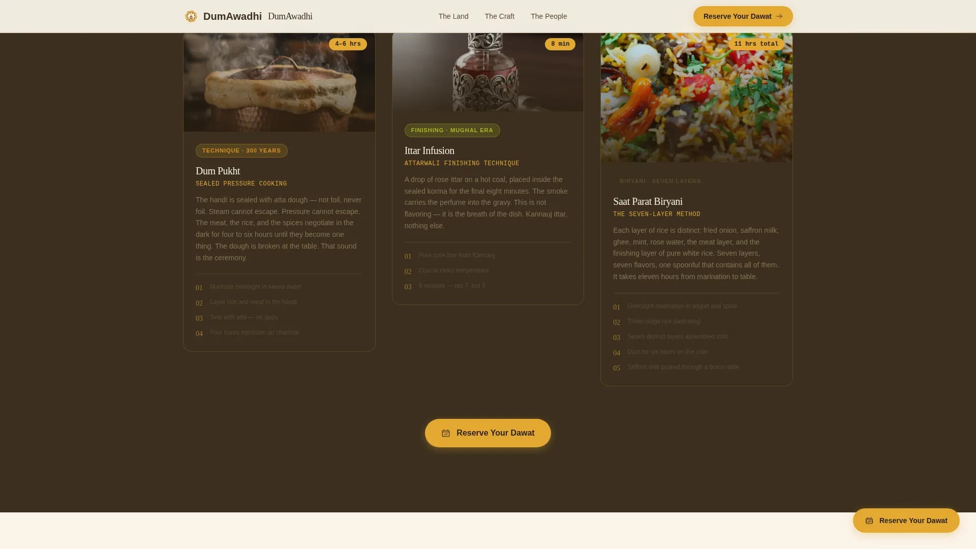 Certified Regional & Specialty Restaurant Appointment Booking Website Template
