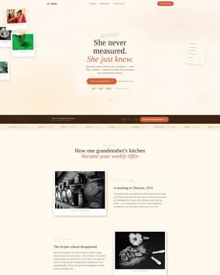 Dosha - Ayurvedic Meal Delivery Landing Page Template