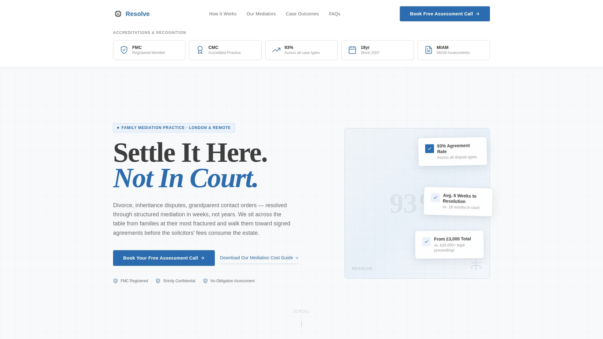Mediation & Alternative Dispute Booking Website Template
