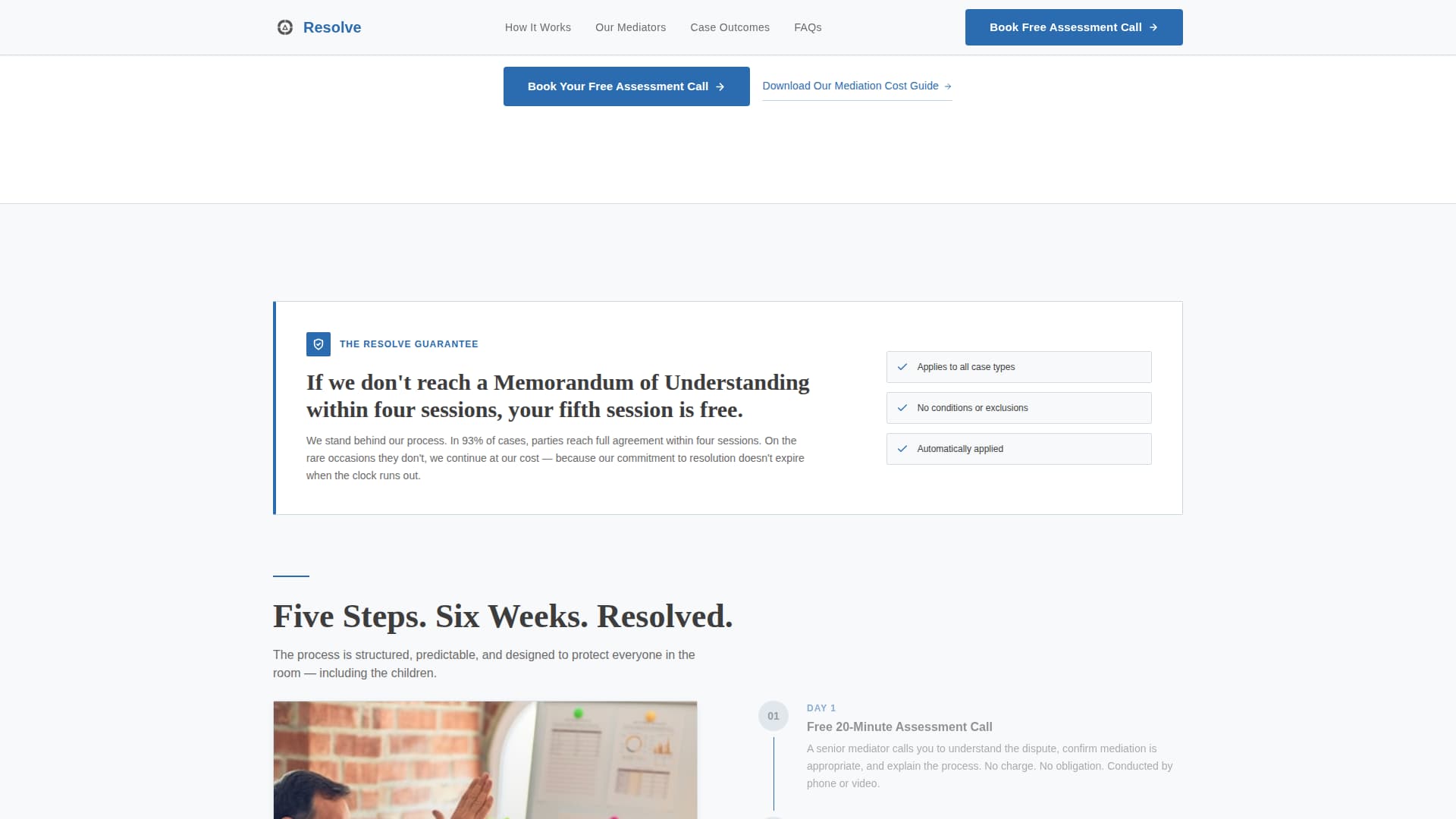 Mediation & Alternative Dispute Booking Website Template