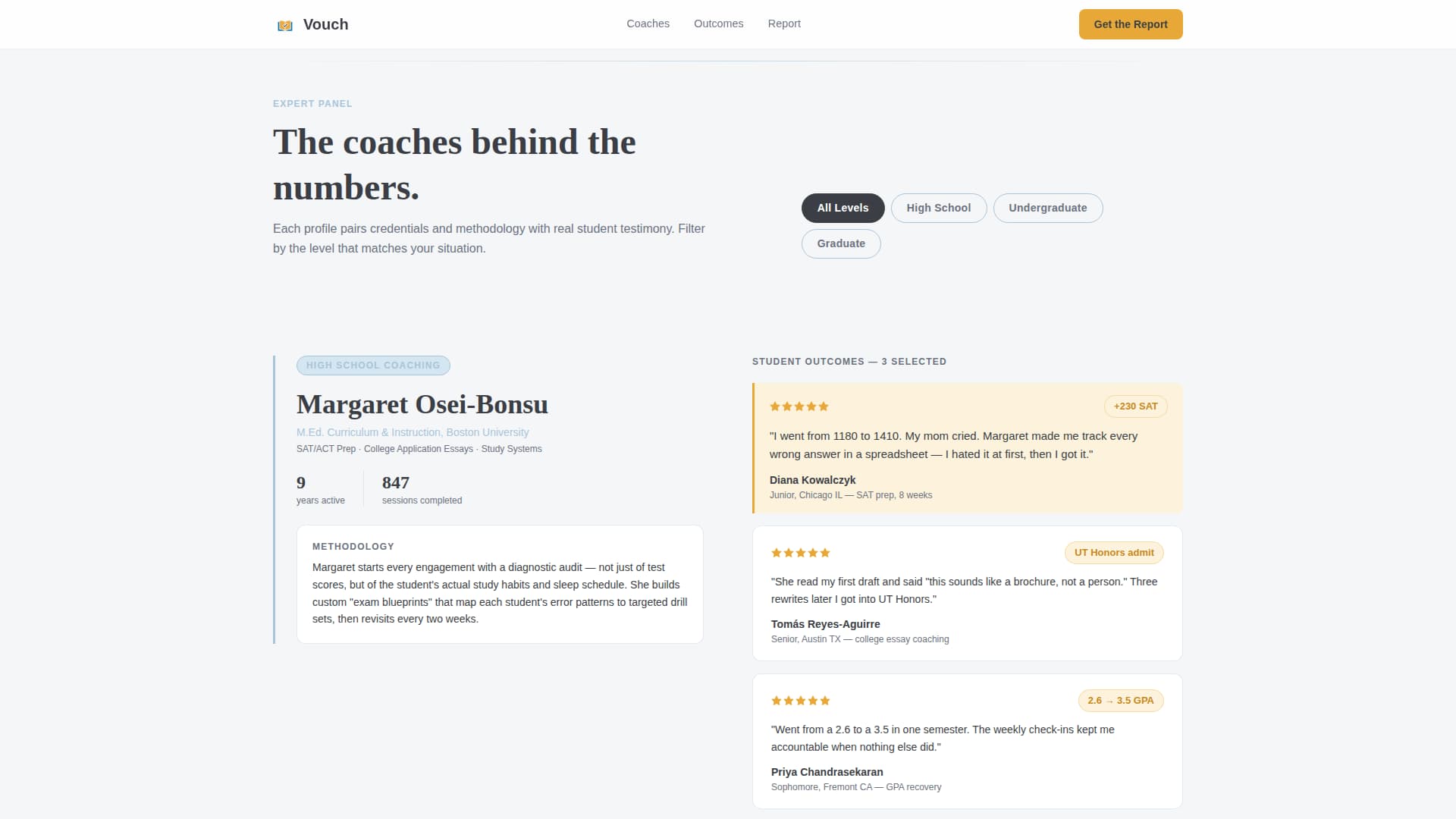 Academic Coaching Reviews Website Template