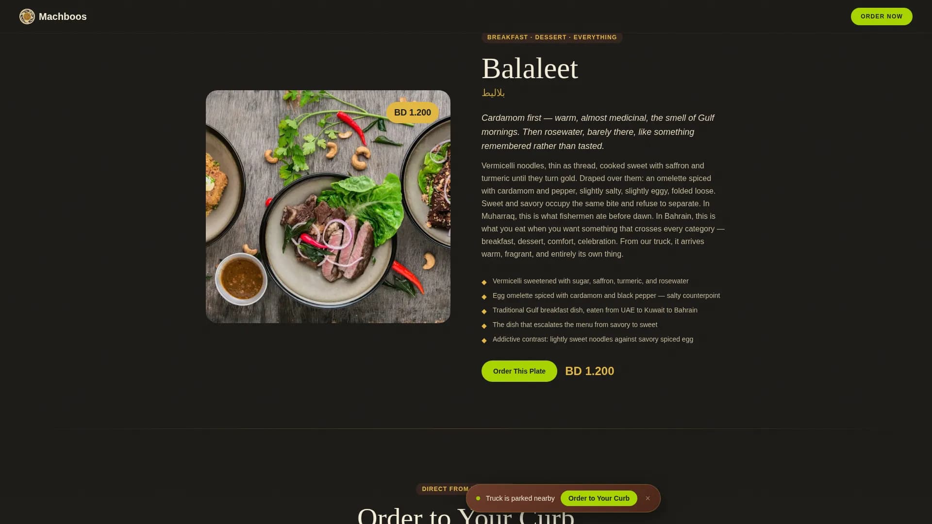Middle Eastern Cuisine & Dining Commercial Professional Website Template