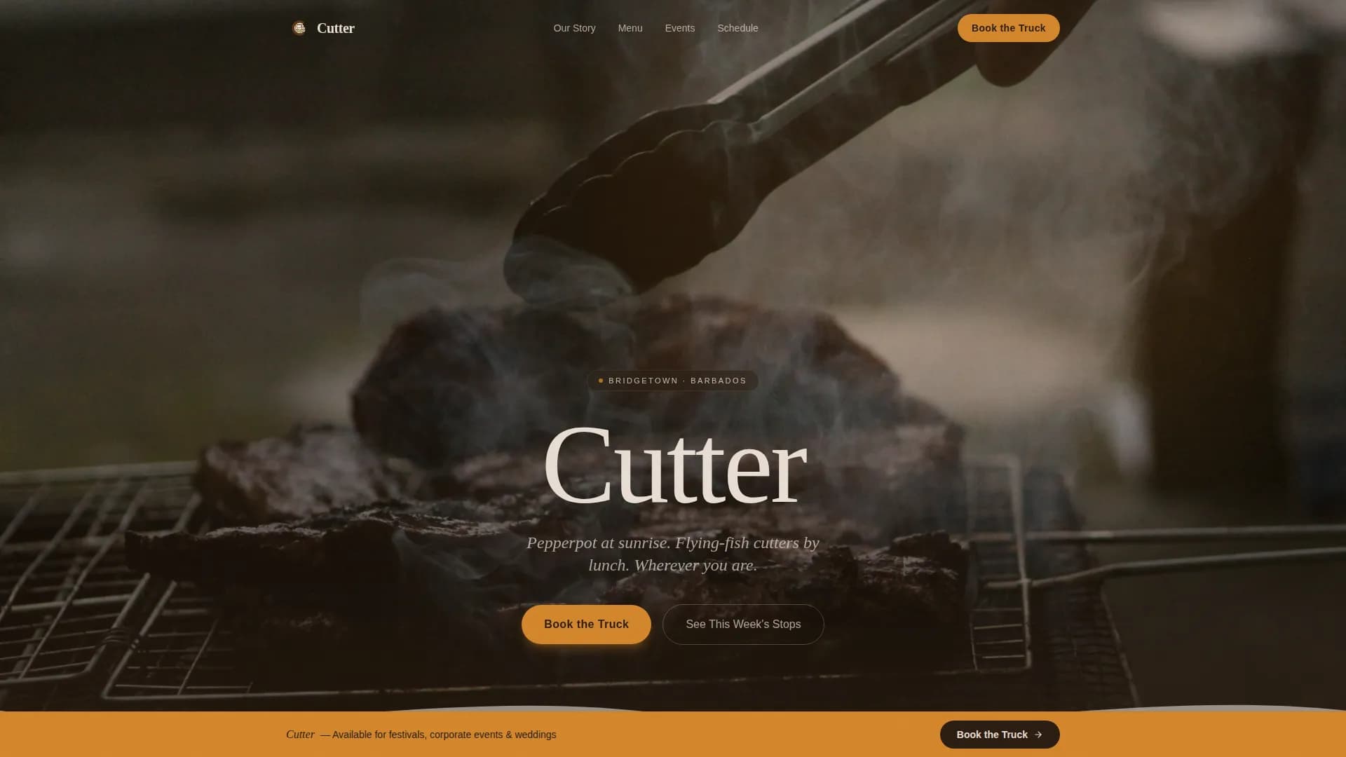 Savor — Artisan Caribbean Truck Landing Page Template