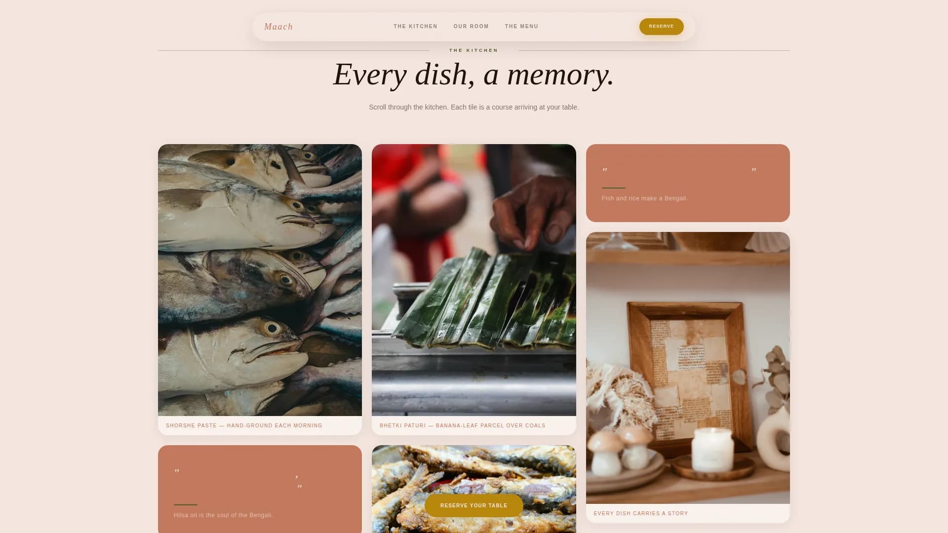 Regional & Specialty Restaurant Appointment Booking Website Template