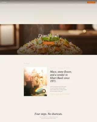 Simmer — Slow Cooked Cuisine Landing Page Template