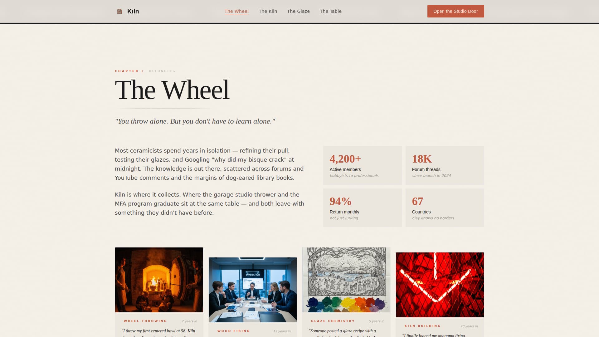 Pottery & Ceramics Content Booking Website Template