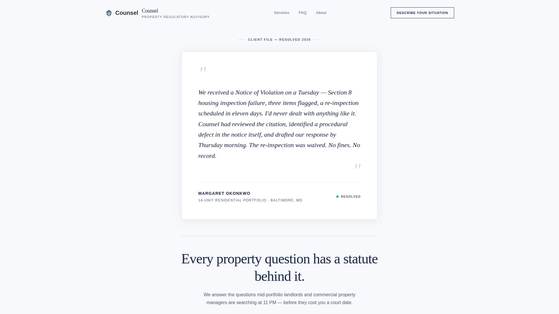 Real Estate Consulting Booking Website Template