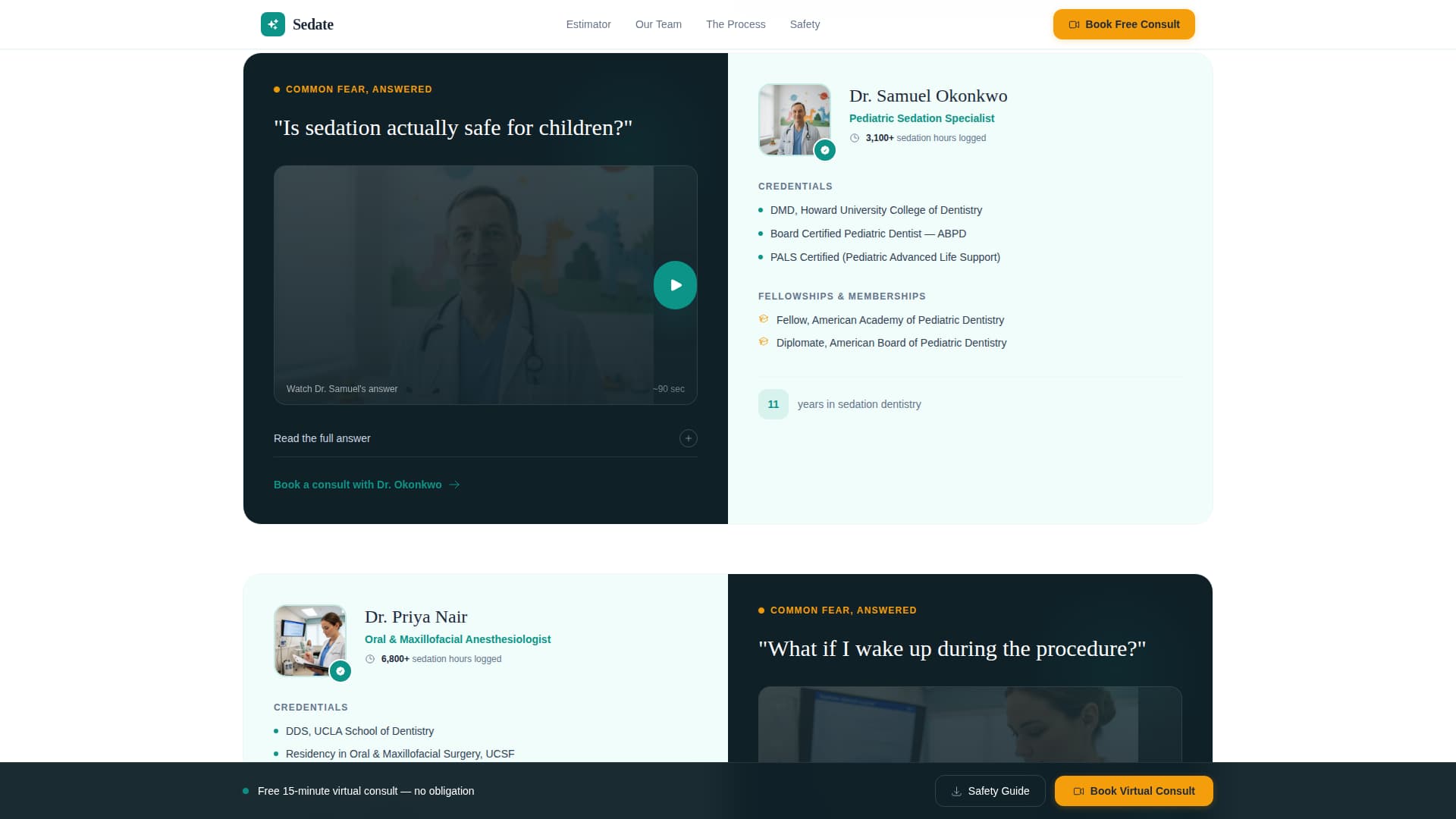 Expert Sedation Dentist Appointment Booking Website Template
