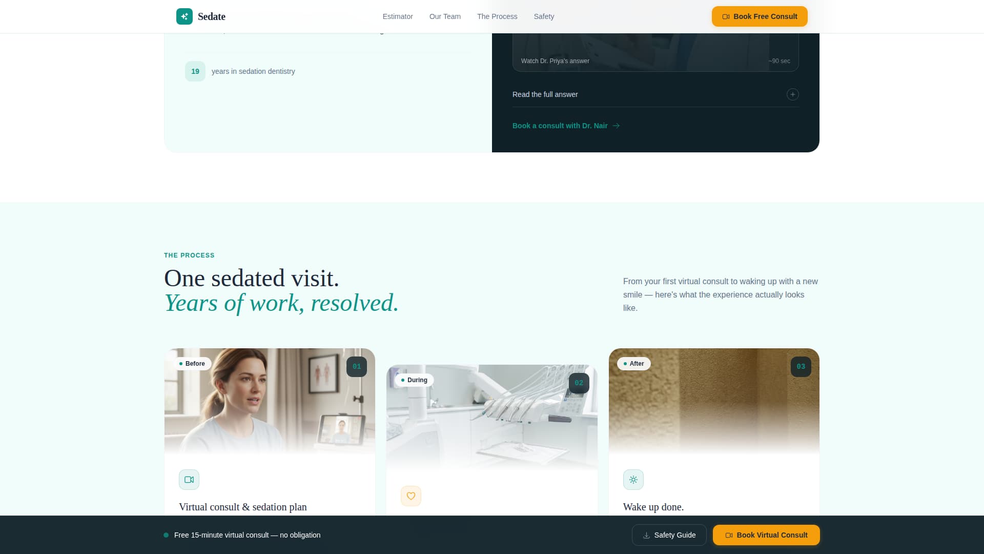 Expert Sedation Dentist Appointment Booking Website Template