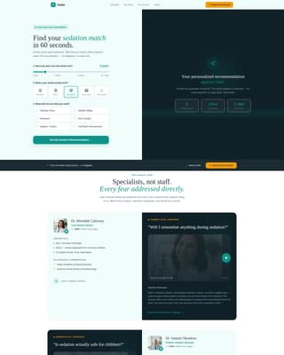 Expert Sedation Dentist Appointment Booking Website Template