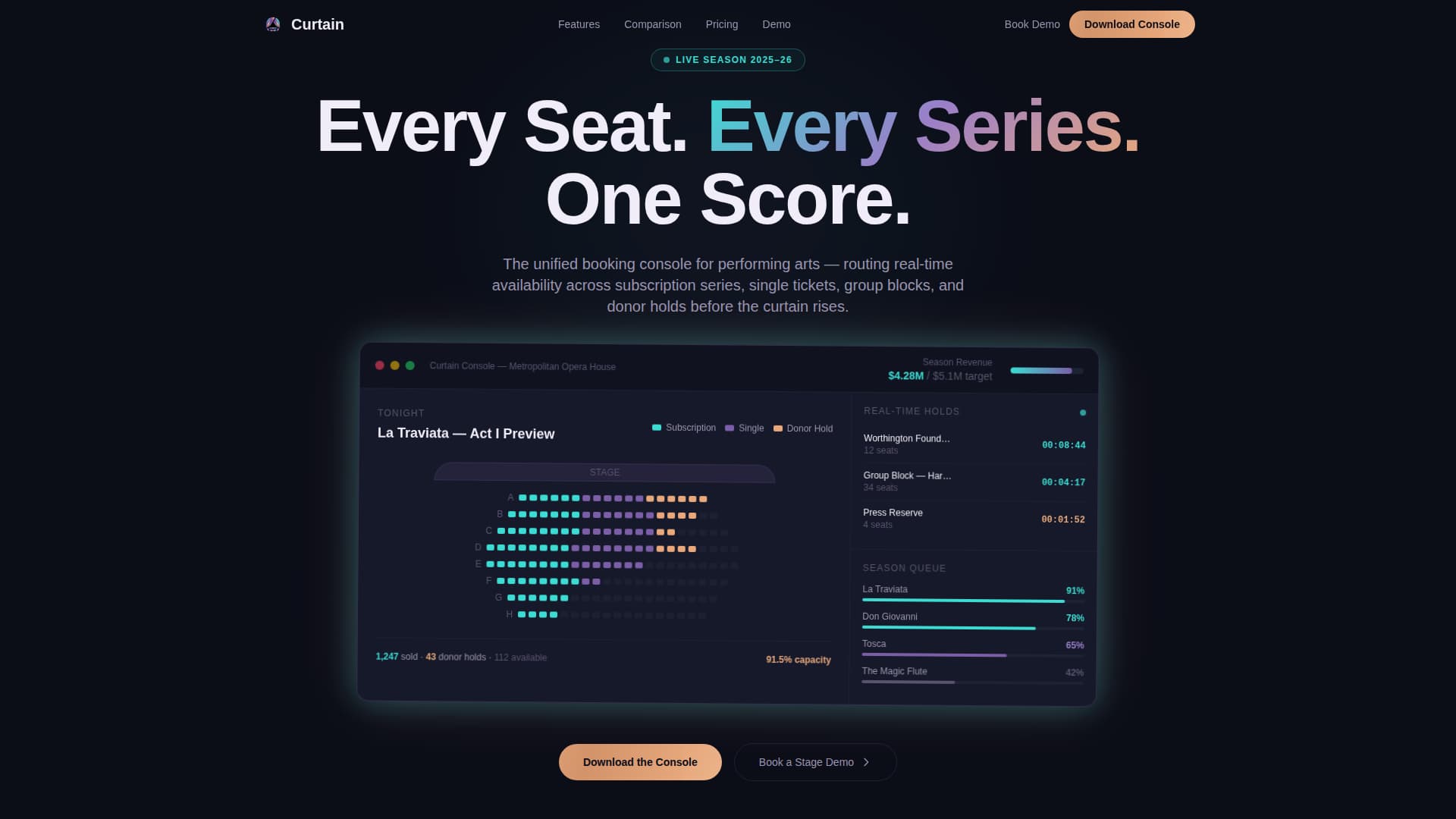 Opera Vertical SaaS Booking Website Template