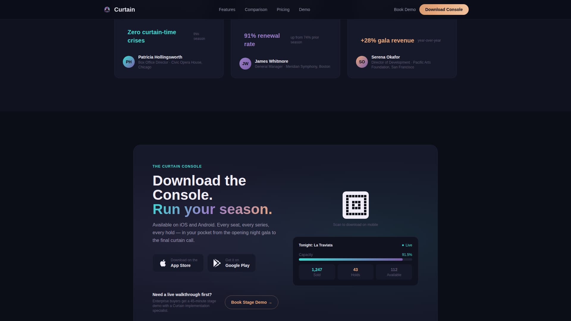 Opera Vertical SaaS Booking Website Template