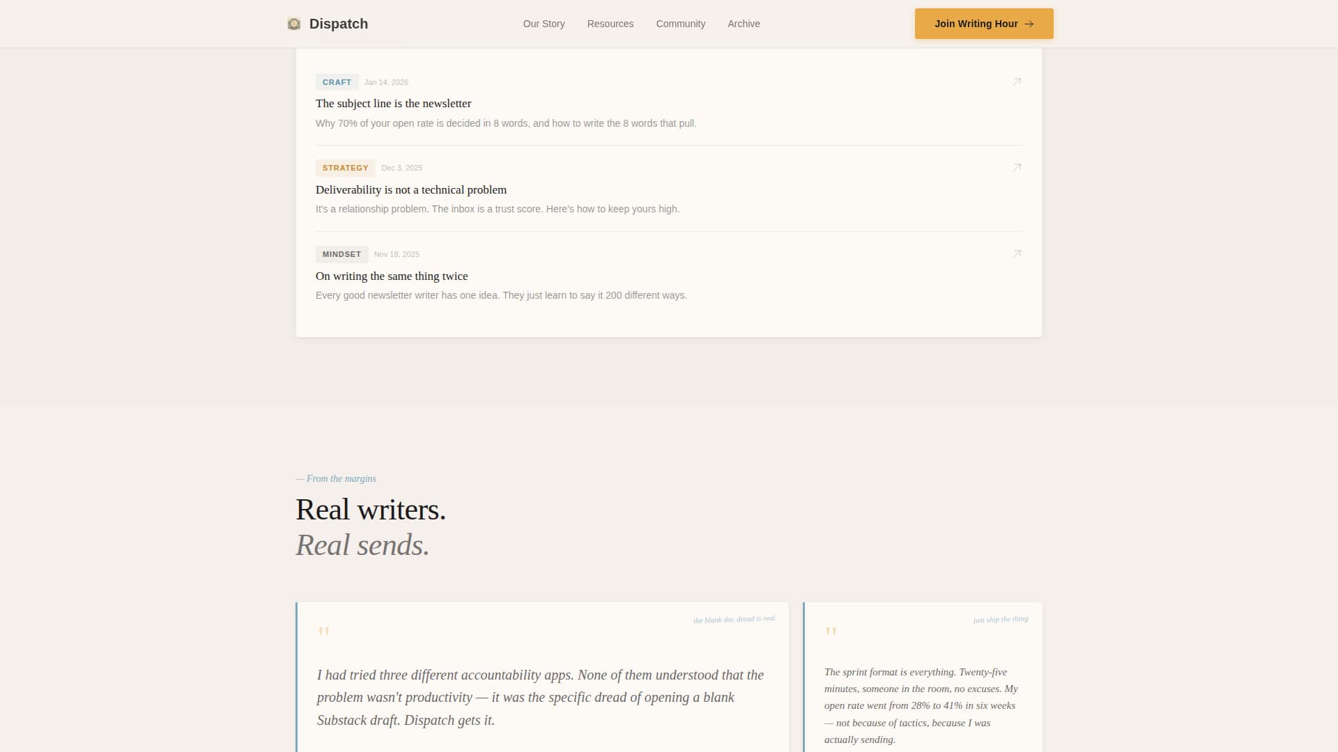 Newsletter Writers Community Reviews Website Template