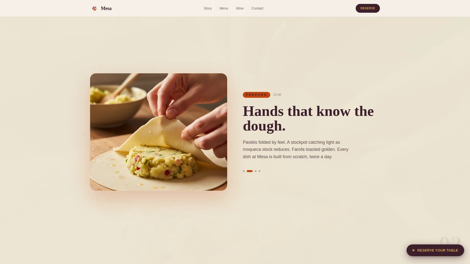 Horizon — Artisan Brazilian Dining Landing Page Template