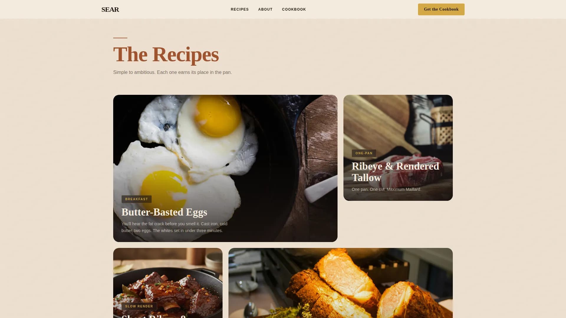 Carnivore Diet Food & Dining Blog Website Template