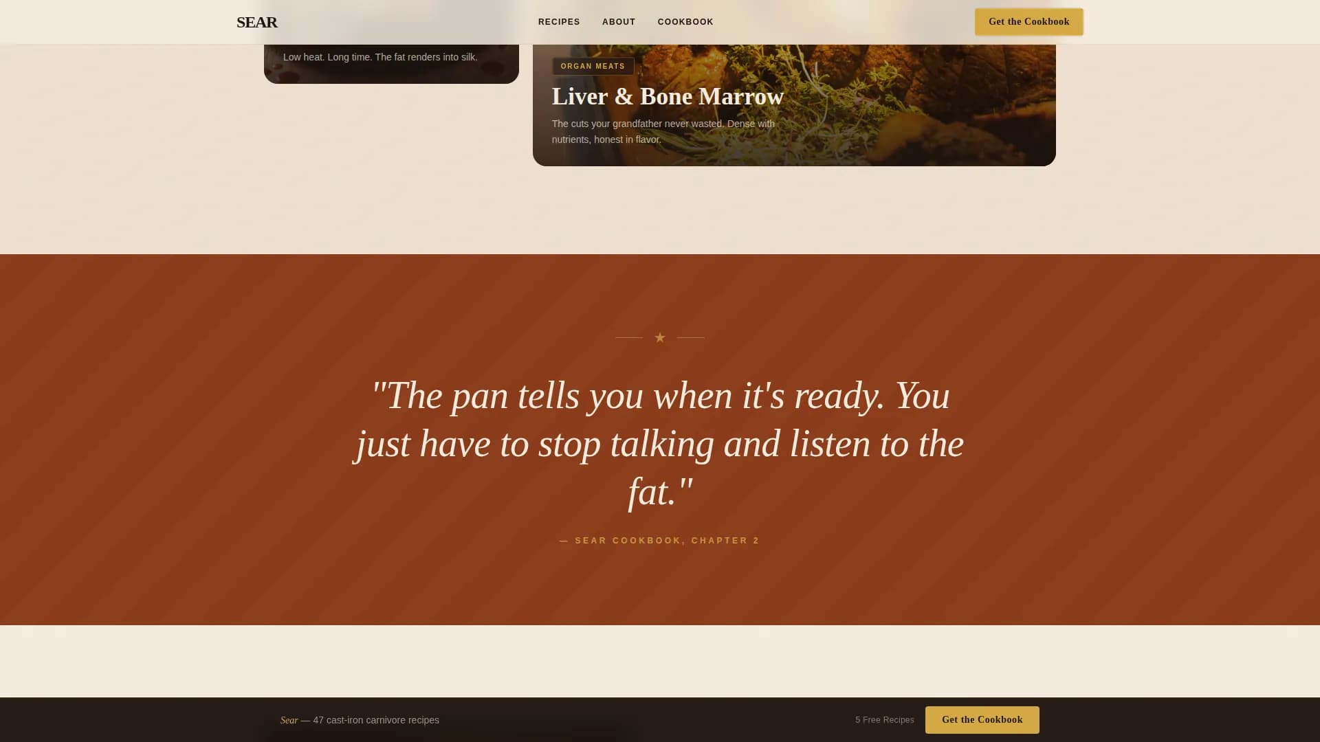 Carnivore Diet Food & Dining Blog Website Template